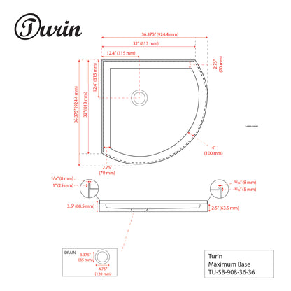 Base de Douche ronde