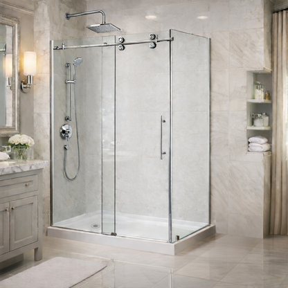 Vertiges Frameless Sliding Shower Door Enclosure