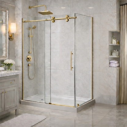Vertiges Frameless Sliding Shower Door Enclosure