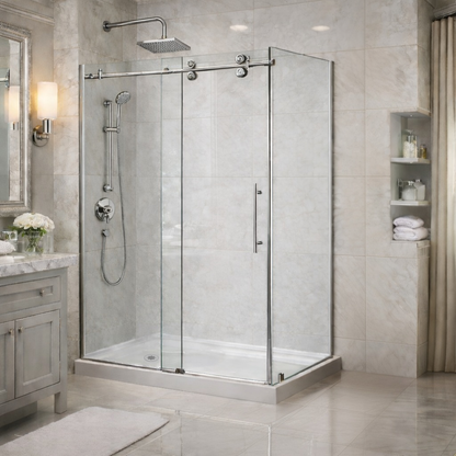 Vertiges Frameless Sliding Shower Door Enclosure