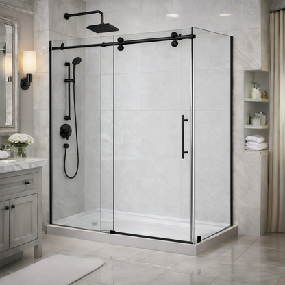 Vertiges Frameless Sliding Shower Door Enclosure