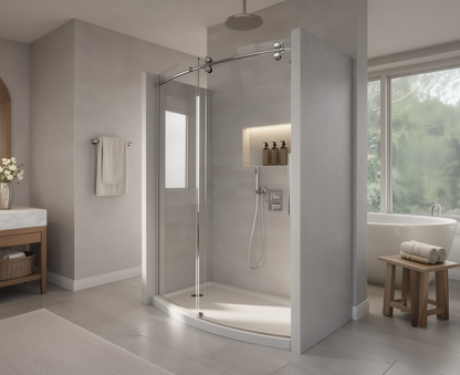 Ensemble de douche coulissante sans cadre Arc-en-ciel