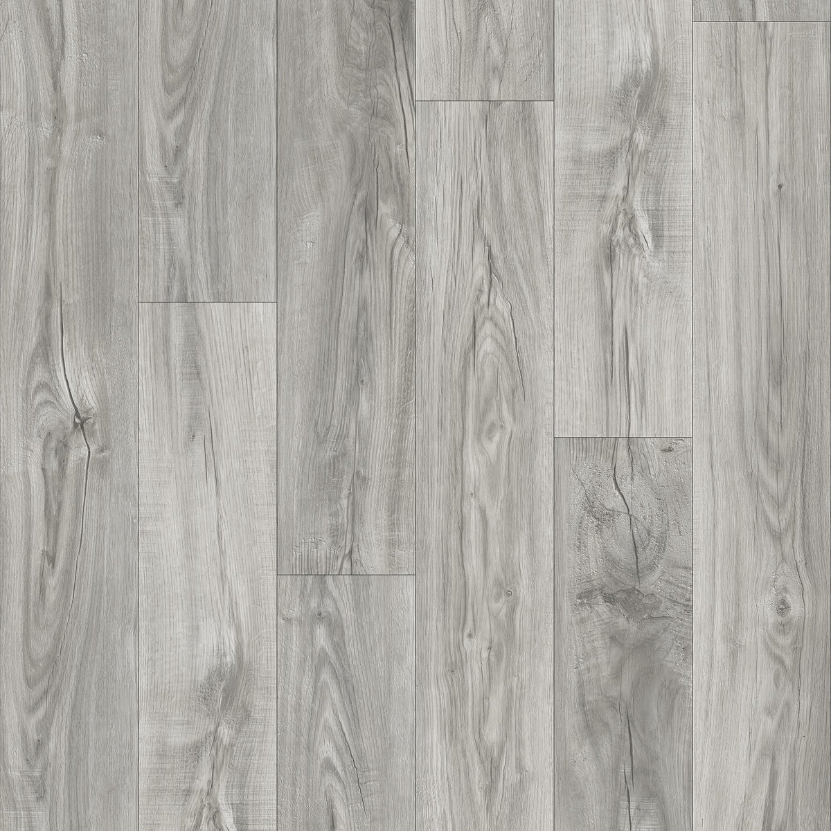 Planches de vinyle SPC 5,5 mm - Gris Clair -7,2" x 48" (23,9 pi² par boîte)